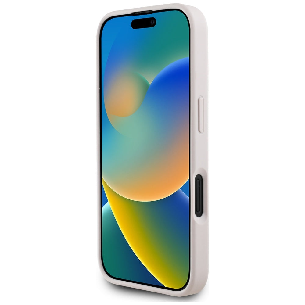 Custodia MagSafe per Apple iPhone 16, Guess, 4G Circle Classic Logo, Rosa