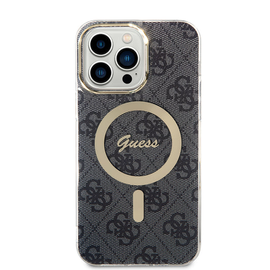 Custodia MagSafe per Apple iPhone 16, Guess, IML 4G, Nera