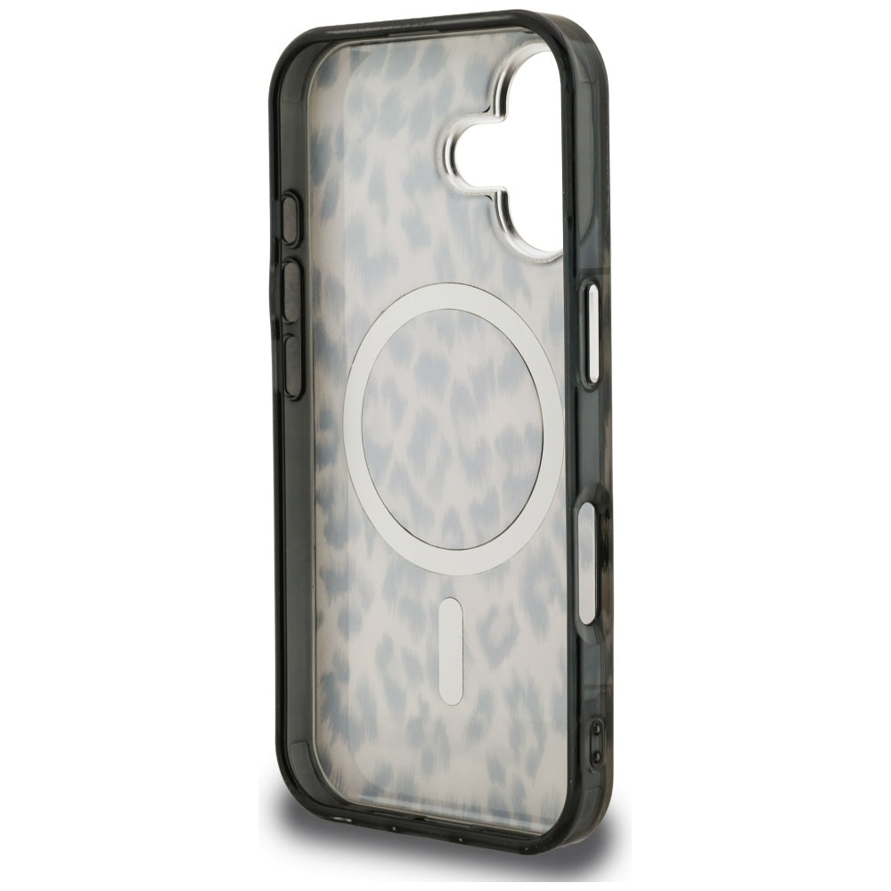 MagSafe Case for Apple iPhone 16, Karl Lagerfeld, IML Leopard Pattern, Brown