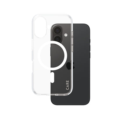 Custodia MagSafe per Apple iPhone 16, PanzerGlass, Care Urban Combat, Trasparente Bianca