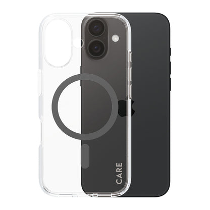 Custodia MagSafe per Apple iPhone 16, PanzerGlass, Care Urban Combat, Trasparente Nera