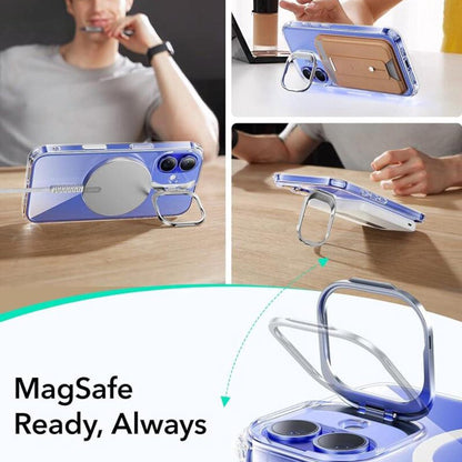 Custodia MagSafe per Apple iPhone 16 Plus, ESR, Classic Hybrid Kickstand Slide, Trasparente