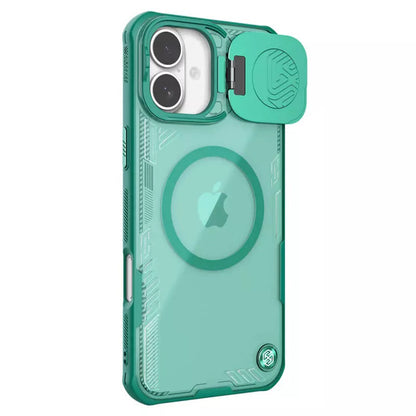 Custodia MagSafe per Apple iPhone 16 Plus, Nillkin, Iceblade Prop (senza ritaglio per fotocamera), Verde