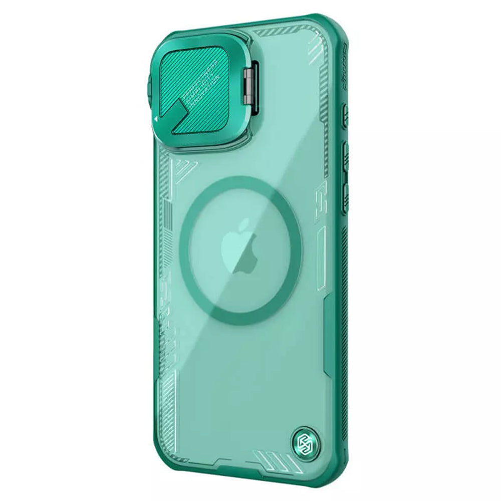 Custodia MagSafe per Apple iPhone 16 Plus, Nillkin, Iceblade Prop (senza ritaglio per fotocamera), Verde