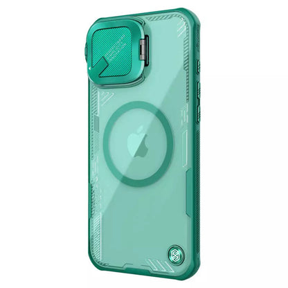 Custodia MagSafe per Apple iPhone 16 Plus, Nillkin, Iceblade Prop (senza ritaglio per fotocamera), Verde