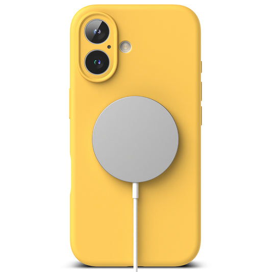 Custodia MagSafe per Apple iPhone 16 Plus, Ringke, Silicone, Gialla