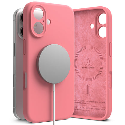 Custodia MagSafe per Apple iPhone 16 Plus, Ringke, Silicone, Rosa