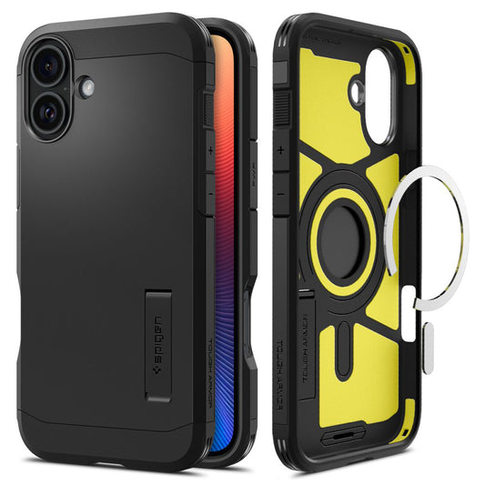 Custodia MagSafe per Apple iPhone 16 Plus, Spigen, Tough Armor, Nera