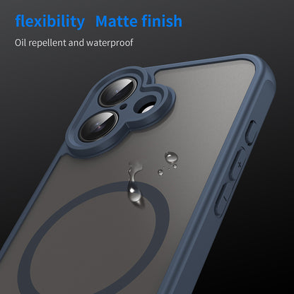 Custodia MagSafe per Apple iPhone 16 Plus, Techsuit, HaloFrost II, Blu Navy