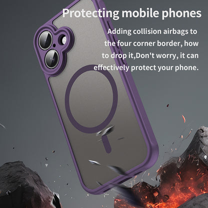 Custodia MagSafe per Apple iPhone 16 Plus, Techsuit, HaloFrost II, Viola