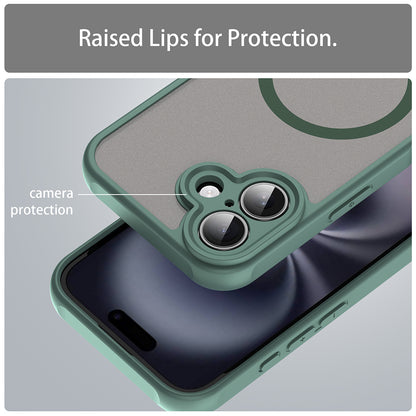 Custodia MagSafe per Apple iPhone 16 Plus, Techsuit, HaloFrost II, Verde