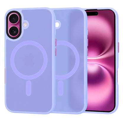 Custodia MagSafe per Apple iPhone 16 Plus, Techsuit, HaloFrost, Viola Chiaro