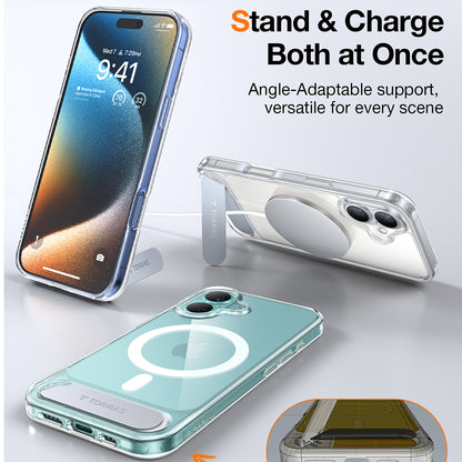 Custodia MagSafe per Apple iPhone 16 Plus, Torras, Pstand, Trasparente