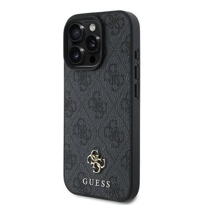 Custodia MagSafe per Apple iPhone 16 Pro, Guess, 4G Classic, Nera