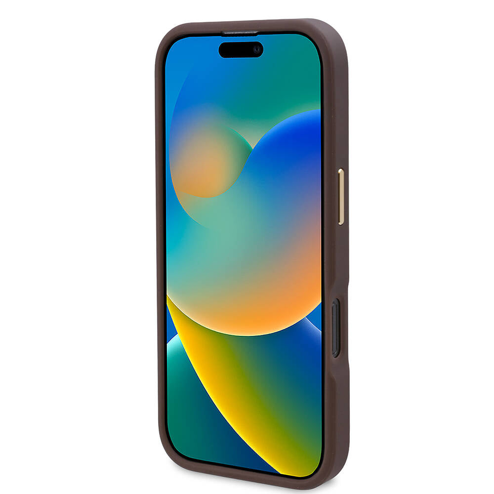 MagSafe Case for Apple iPhone 16 Pro, Guess, 4G Logo Plate, Blue