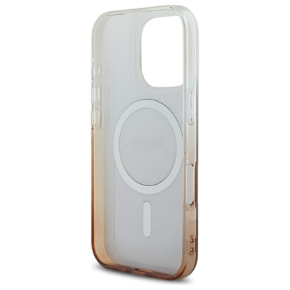 Custodia MagSafe per Apple iPhone 16 Pro, Guess, IML Glitter Gradient, Marrone