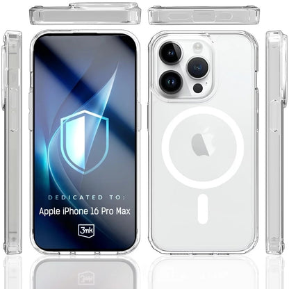 Custodia MagSafe per Apple iPhone 16 Pro Max, 3MK, Armor MagCase, Trasparente