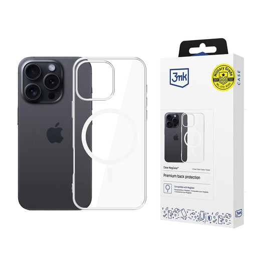 MagSafe Case for Apple iPhone 16 Pro Max, 3MK, Clear MagCase, Transparent
