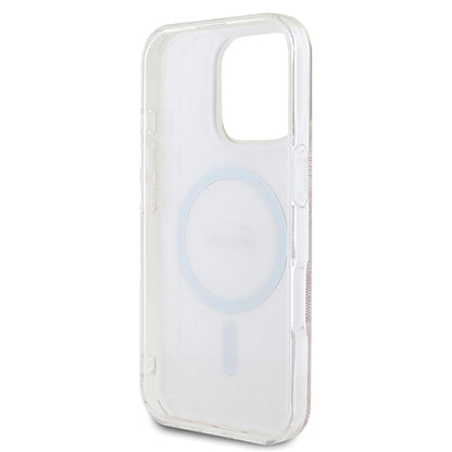 Custodia MagSafe per Apple iPhone 16 Pro Max, Guess, IML 4G, Rosa