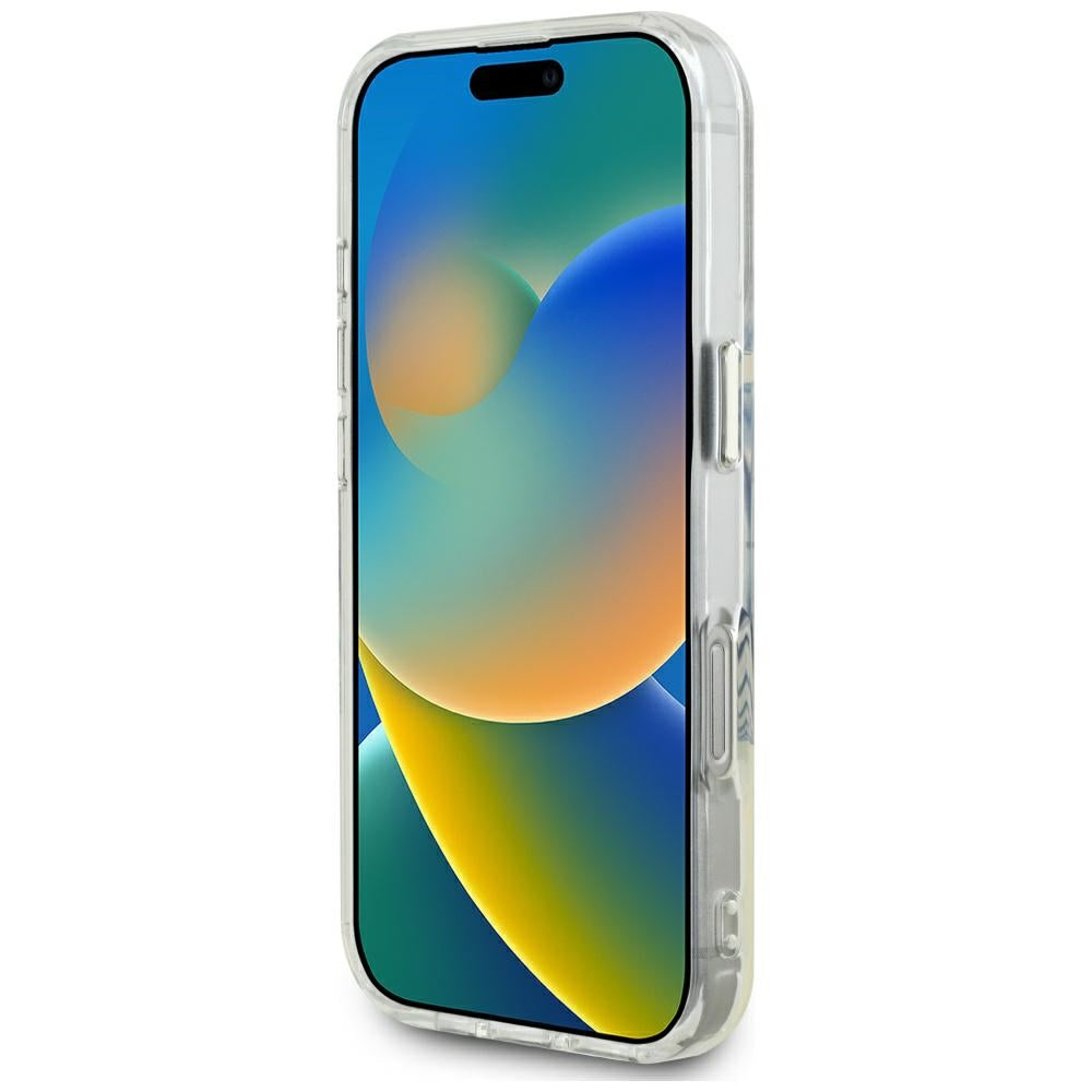 Custodia MagSafe per Apple iPhone 16 Pro Max, Guess, IML Metal Colored Circle, Rosa