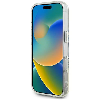 Custodia MagSafe per Apple iPhone 16 Pro Max, Guess, IML Metal Colored Circle, Rosa