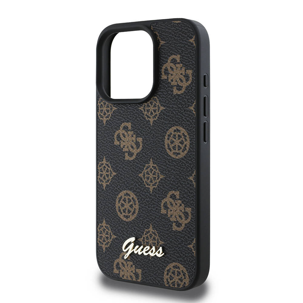 Custodia MagSafe per Apple iPhone 16 Pro Max, Guess, Peony Script, Nera