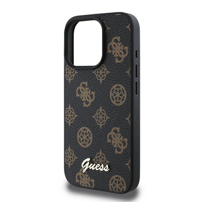 Custodia MagSafe per Apple iPhone 16 Pro Max, Guess, Peony Script, Nera