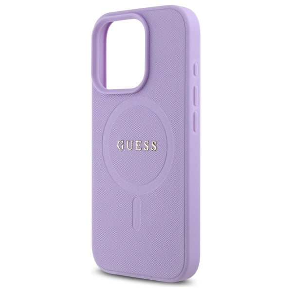 Custodia MagSafe per Apple iPhone 16 Pro Max, Guess, Saffiano, Viola