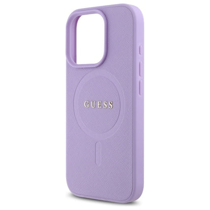 Custodia MagSafe per Apple iPhone 16 Pro Max, Guess, Saffiano, Viola