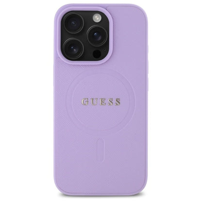 Custodia MagSafe per Apple iPhone 16 Pro Max, Guess, Saffiano, Viola