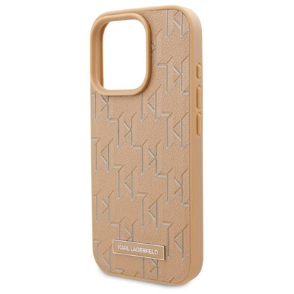 MagSafe Case for Apple iPhone 16 Pro Max, Karl Lagerfeld, Hot Stamp, Beige