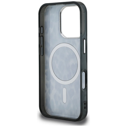 Custodia MagSafe per Apple iPhone 16 Pro Max, Karl Lagerfeld, IML Leopard Pattern, Nera