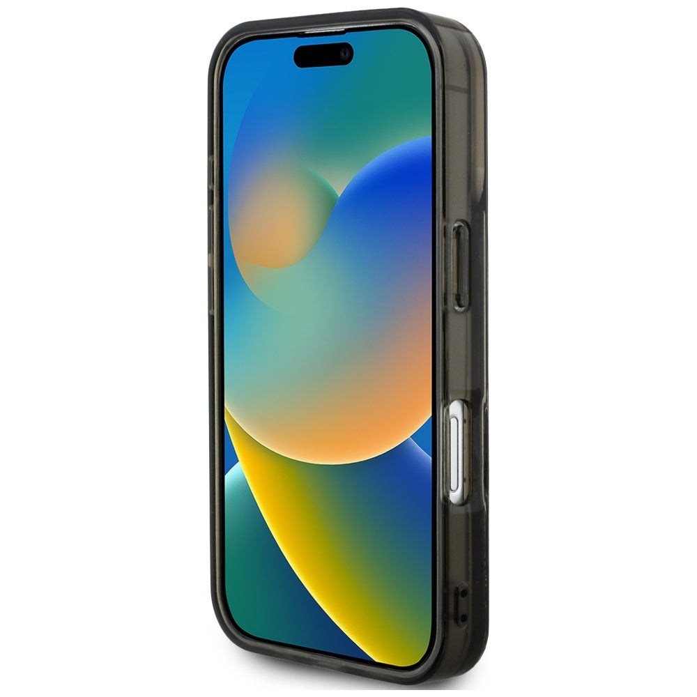 Custodia MagSafe per Apple iPhone 16 Pro Max, Karl Lagerfeld, Liquid Glitter Choupette Logo, Nera