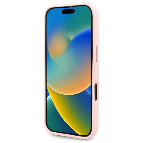 Custodia MagSafe per Apple iPhone 16 Pro Max, Karl Lagerfeld, Silicone Shadow Metal Initial, Rosa