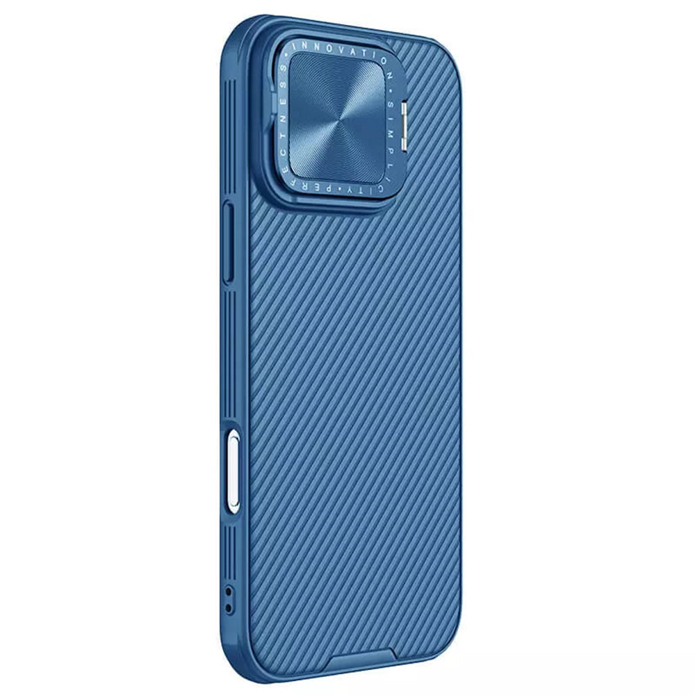 Custodia MagSafe per Apple iPhone 16 Pro Max, Nillkin, CamShield Prop, Blu