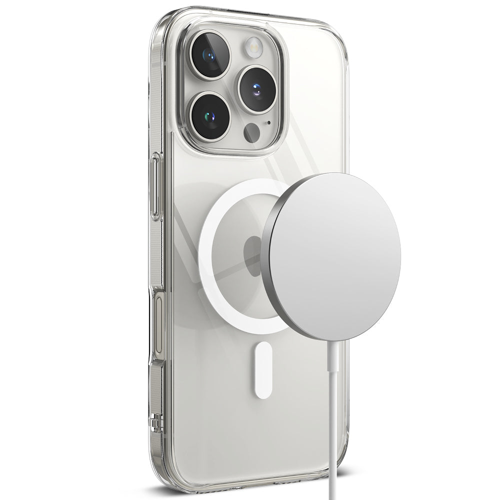 Custodia MagSafe per Apple iPhone 16 Pro Max, Ringke, Fusion, Trasparente