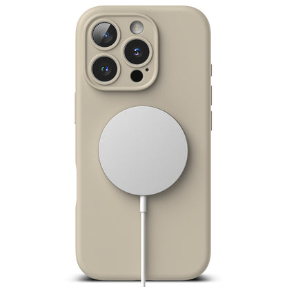 Custodia MagSafe per Apple iPhone 16 Pro Max, Ringke, Silicone, Crema