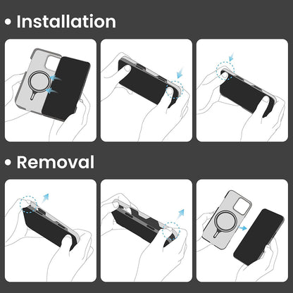 Custodia MagSafe per Apple iPhone 16 Pro Max, Techsuit, Fibra di Aramide, Nera
