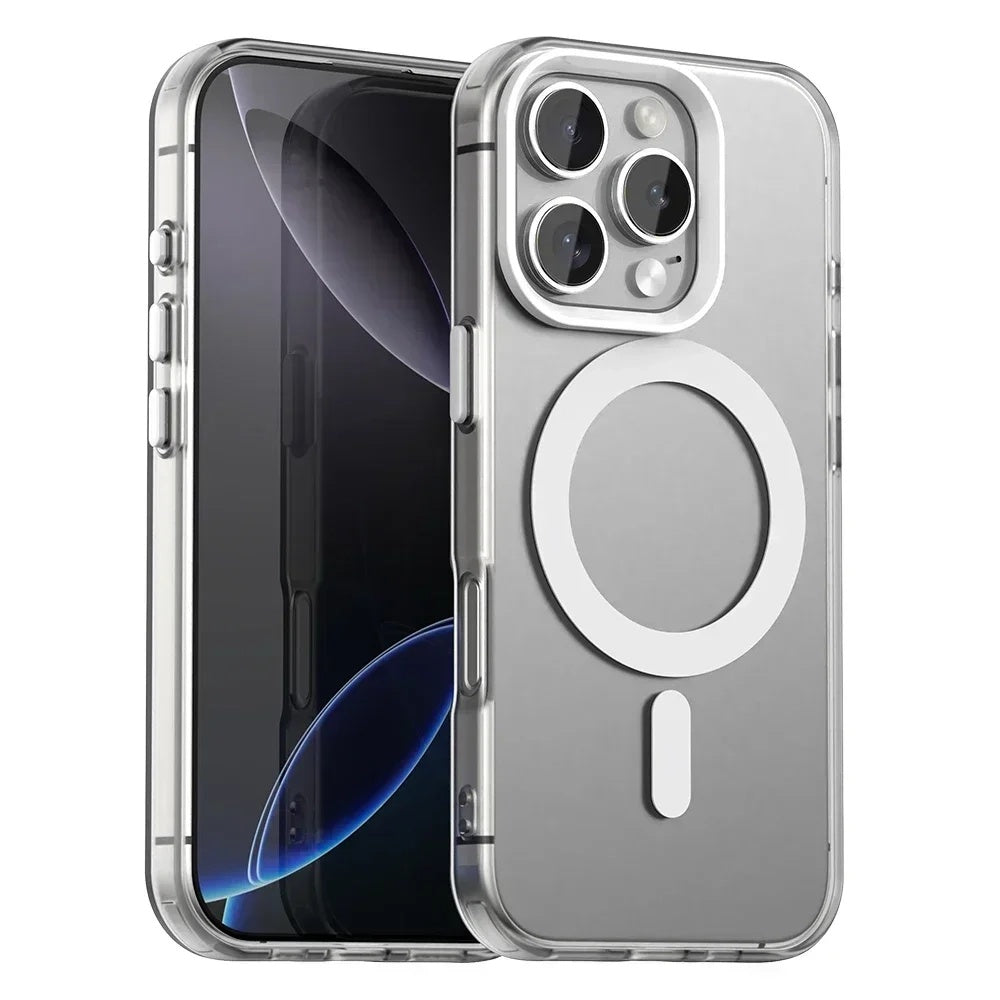 Custodia MagSafe per Apple iPhone 16 Pro Max, Techsuit, CandyCase, Bianca