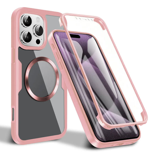 Custodia MagSafe per Apple iPhone 16 Pro Max, Techsuit, ColorVerse 360, Rosa