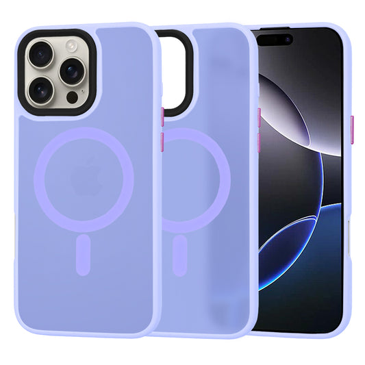 Custodia MagSafe per Apple iPhone 16 Pro Max, Techsuit, HaloFrost, Viola Chiaro
