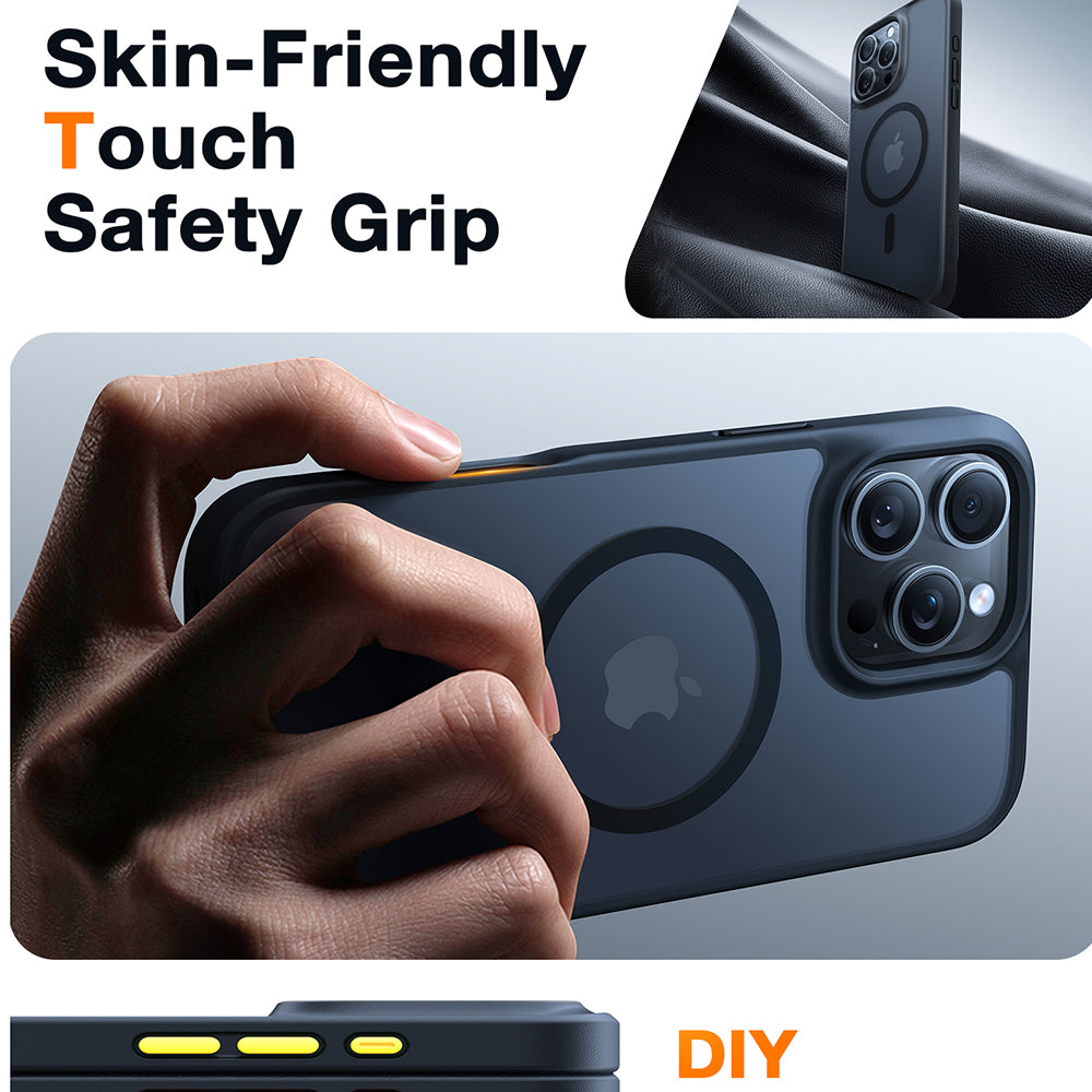 Custodia MagSafe per Apple iPhone 16 Pro Max, Torras, Guardian, Nera