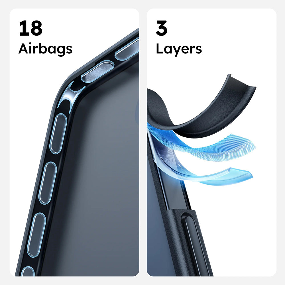 Custodia MagSafe per Apple iPhone 16 Pro Max, Torras, Guardian, Nera