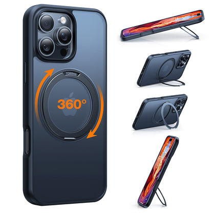 Custodia MagSafe per Apple iPhone 16 Pro Max, Torras, Ostand Pro, Nera