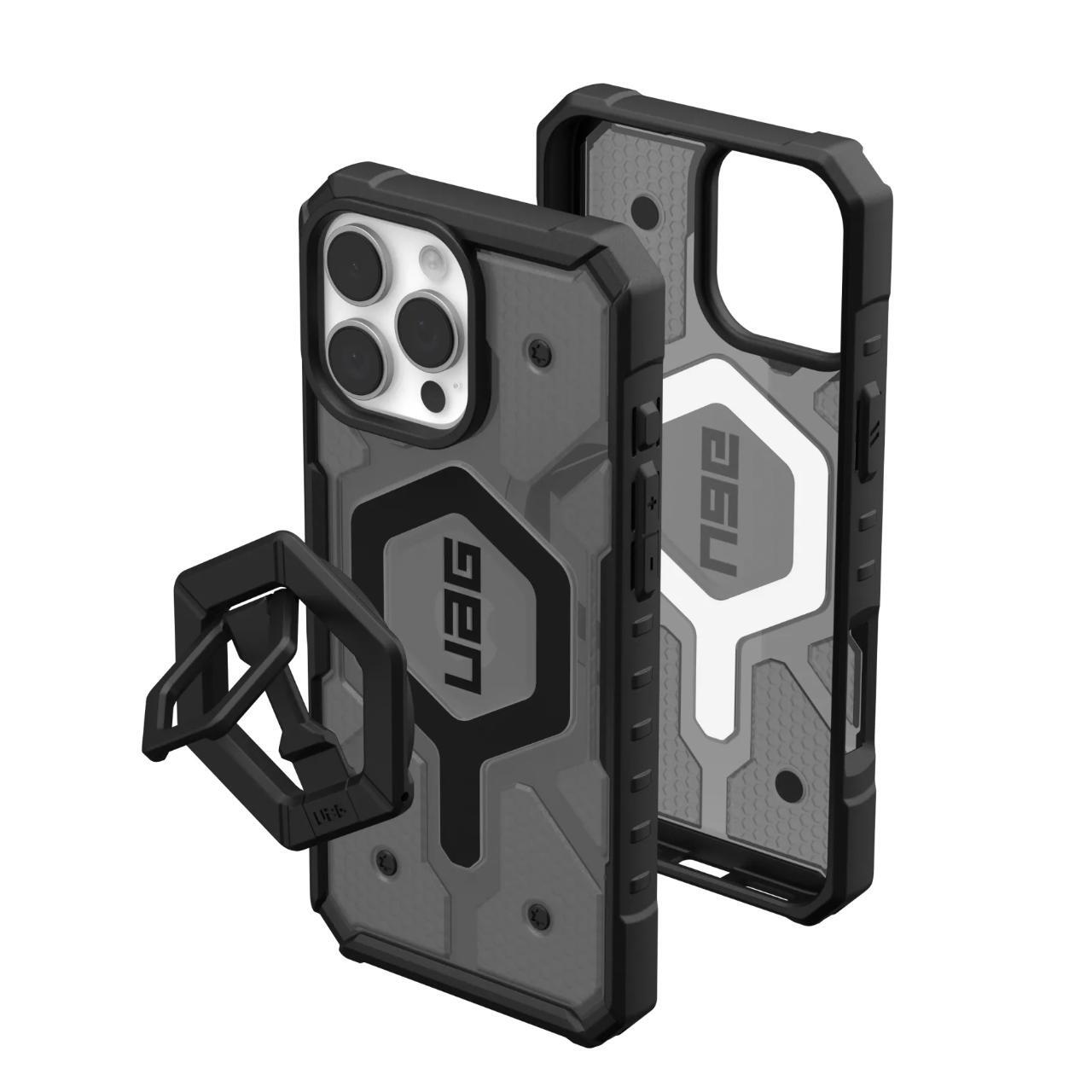 Custodia MagSafe per Apple iPhone 16 Pro Max, Urban Armor Gear, Pathfinder Clear Bundle, Grigio
