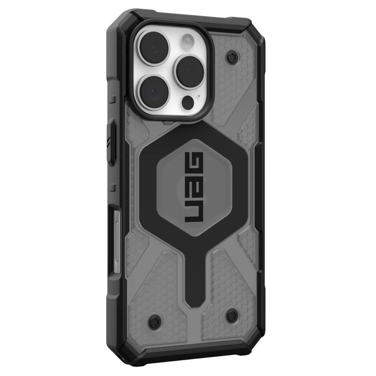 Custodia MagSafe per Apple iPhone 16 Pro Max, Urban Armor Gear, Pathfinder Clear, Grigio