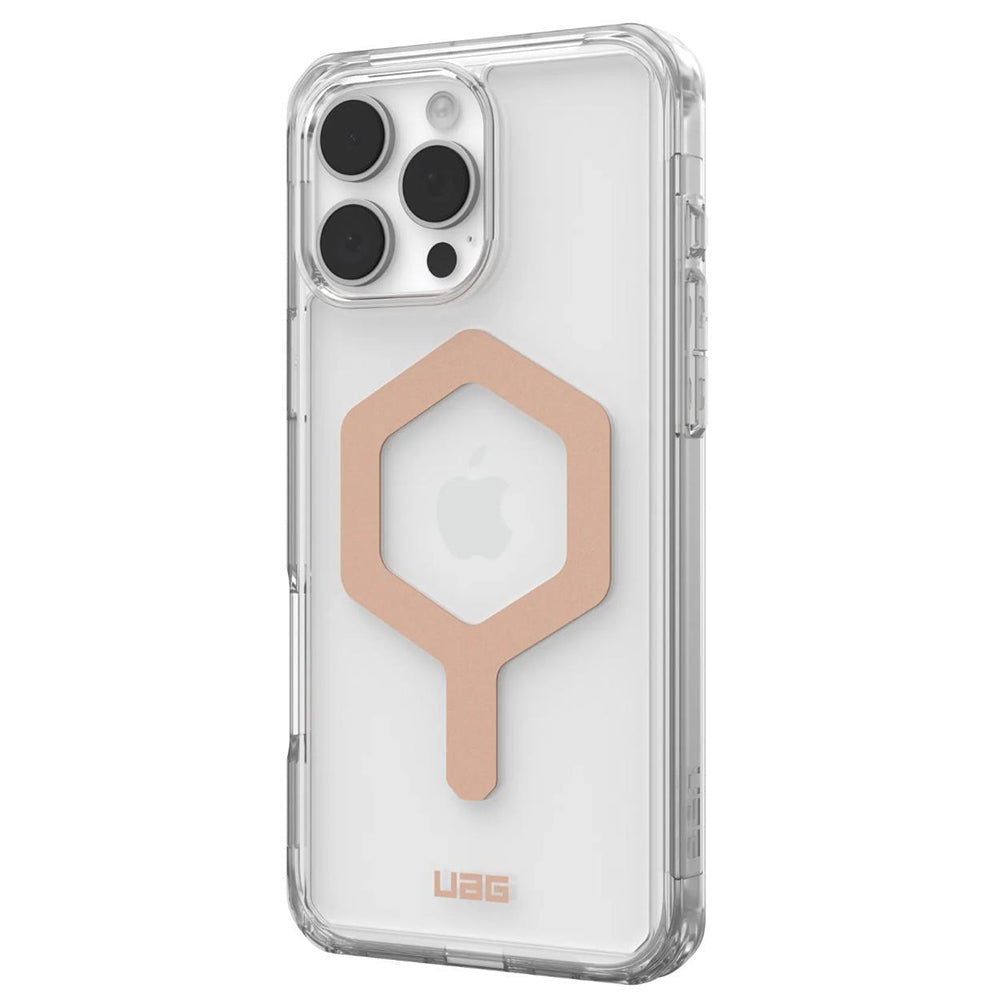 Custodia MagSafe per Apple iPhone 16 Pro Max, Urban Armor Gear, Plyo, Rosa Dorato