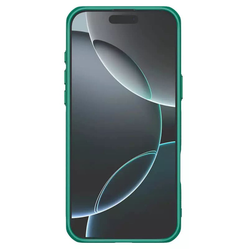 Custodia MagSafe per Apple iPhone 16 Pro, Nillkin, Iceblade Prop (con ritaglio per fotocamera), Verde
