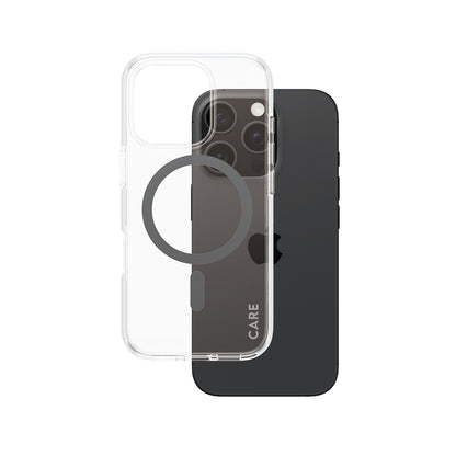 Custodia MagSafe per Apple iPhone 16 Pro, PanzerGlass, Care Urban Combat, Trasparente Nera