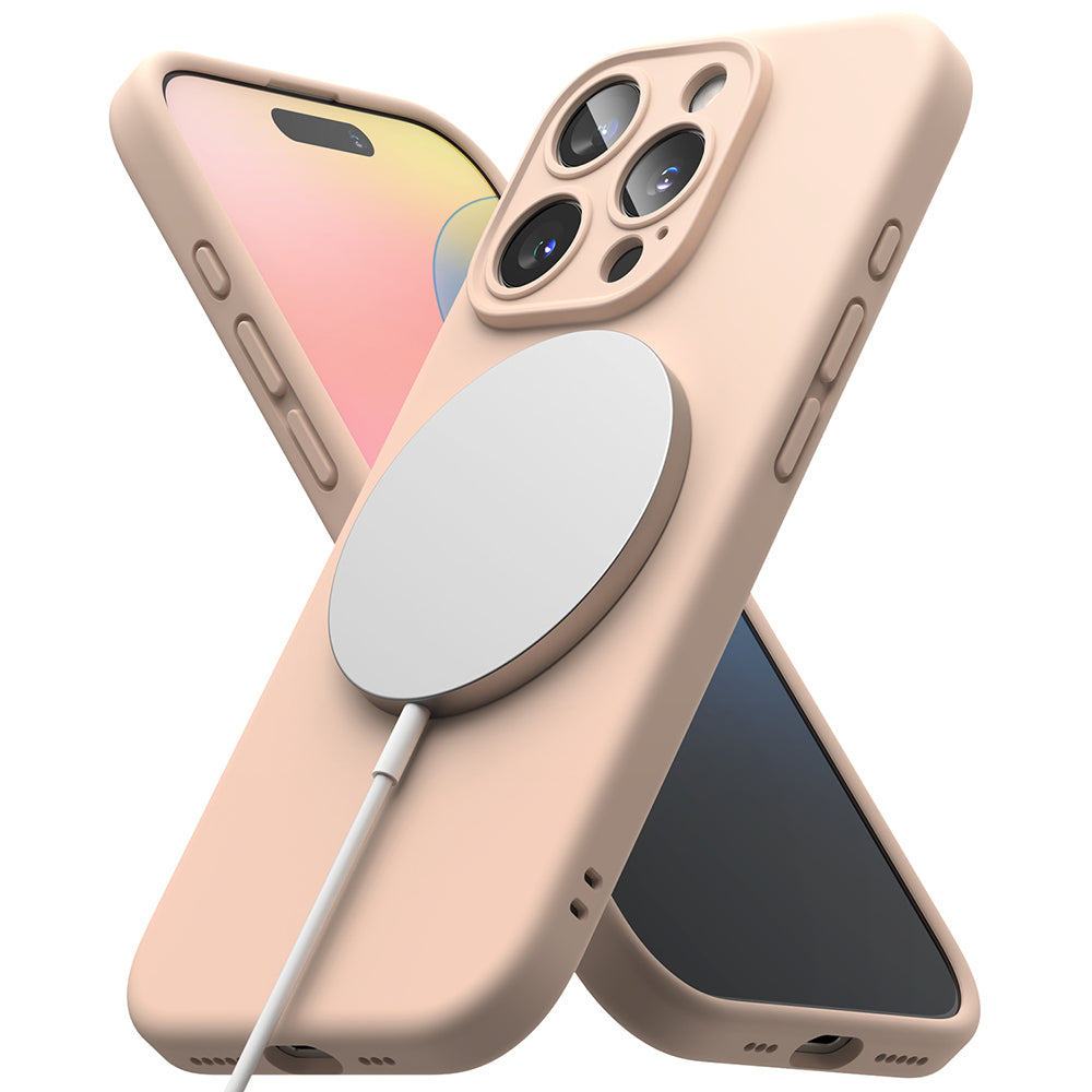 Custodia MagSafe per Apple iPhone 16 Pro, Ringke, Silicone, Rosa